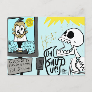 Postal Erica Crooks Comics: Ola de calor veraniega / come