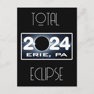 Postal Erie Pennsylvania Eclipse Abril 2024 Total Solar