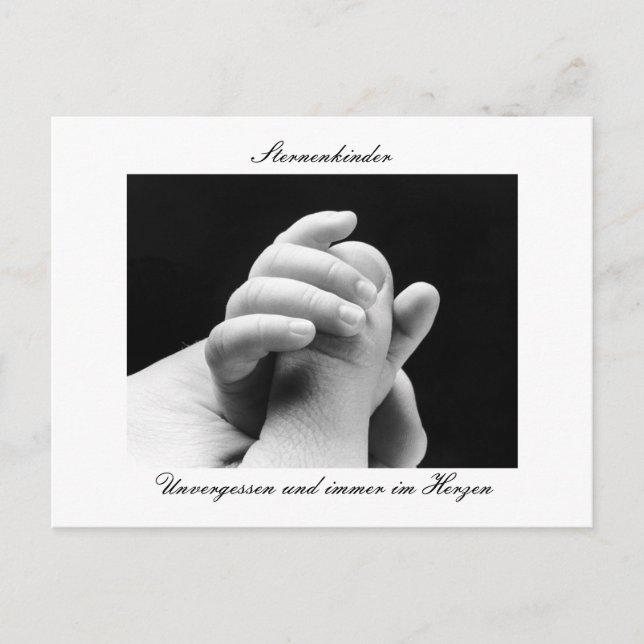 Postal Erinnerungspostkarte Sternenkinder (Anverso)