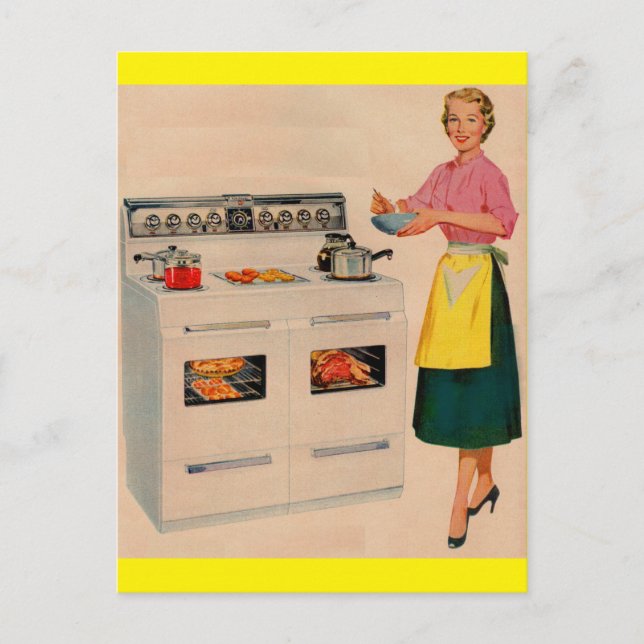 Postal Erma y su horno de doble barril (Anverso)