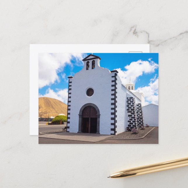 Postal Ermita de los Dolores Iglesia, Lanzarote (Anverso/Reverso In Situ)