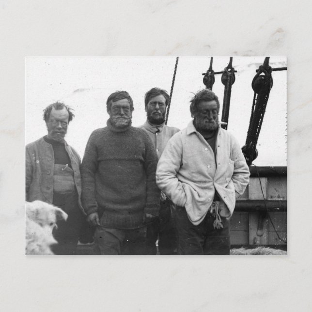 Postal Ernest Shackleton y la tripulación Nimrod Antártic (Anverso)