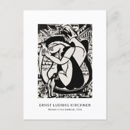 Postal Ernst L. Kirchner - Arte moderno negro y blanco