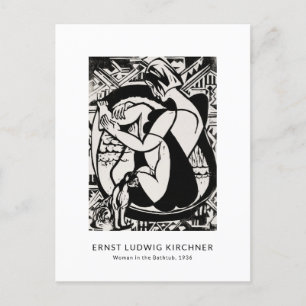 Postal Ernst L. Kirchner - Arte moderno negro y blanco