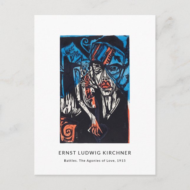 Postal Ernst L. Kirchner - Hermoso arte moderno (Anverso)