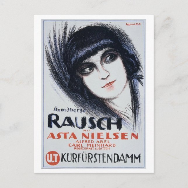 Postal Ernst Lubitsch Rausch (Intoxicación), 1919 (Anverso)