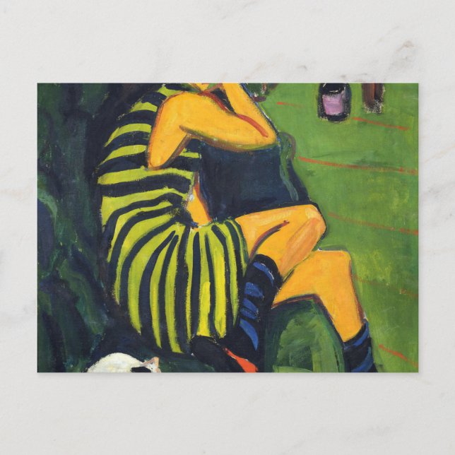 Postal Ernst Ludwig Kirchner Artiste Marcella (Anverso)