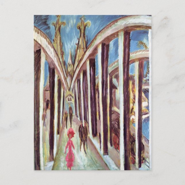 Postal Ernst Ludwig Kirchner - El puente del Rin (Anverso)
