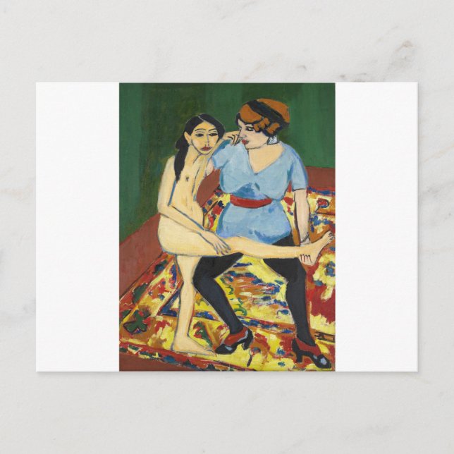 Postal Ernst Ludwig Kirchner - Entrenamiento de danza (Anverso)