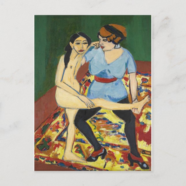Postal Ernst Ludwig Kirchner - Formación en danza (Anverso)