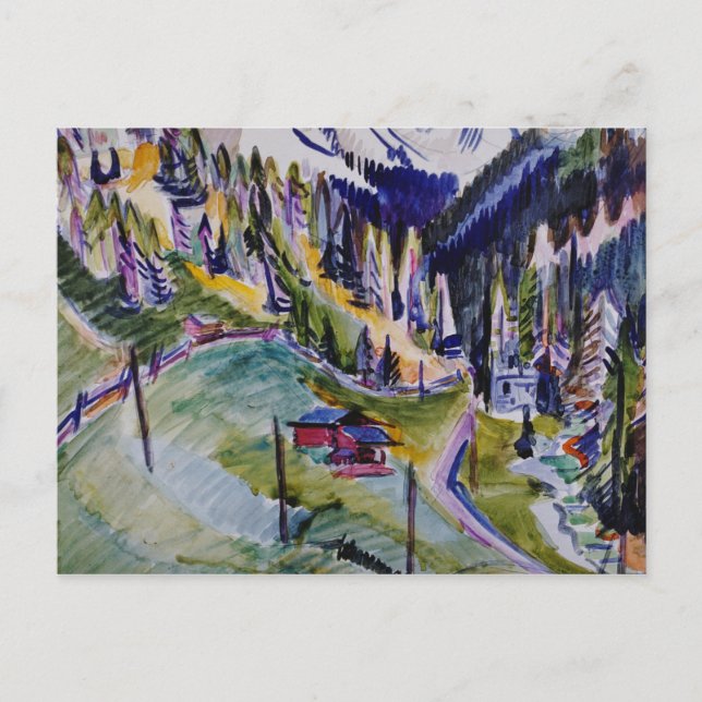 Postal Ernst Ludwig Kirchner - Paisaje de montaña (Anverso)