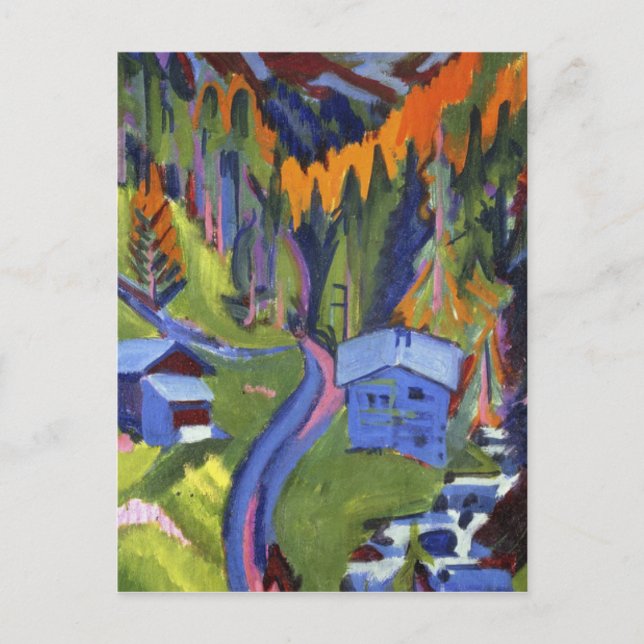 Postal Ernst Ludwig Kirchner - Recorrido en verano (Anverso)