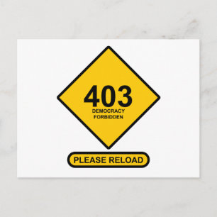 Postal Error 403: Prohibida la democracia