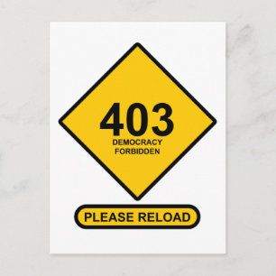 Postal Error 403: Prohibida la democracia
