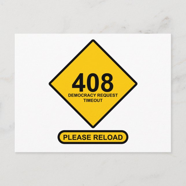 Postal Error 408: Tiempo de espera de solicitud de democr (Anverso)