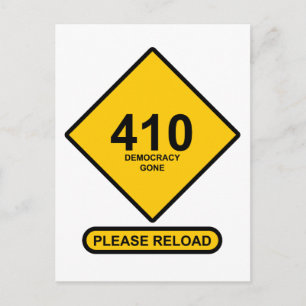 Postal Error 410: La democracia se fue
