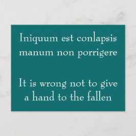 Postal Error al no ayudar a los caídos - presupuesto Sene