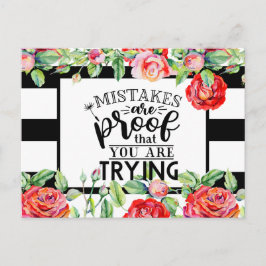 Postal Errores son prueba de que estás probando regalos d