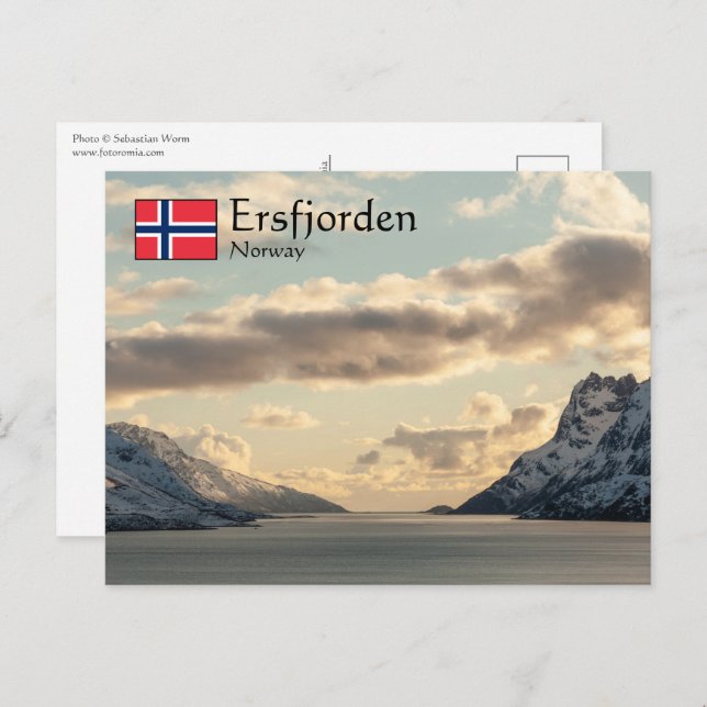Postal Ersfjorden Noruega (Anverso / Reverso)