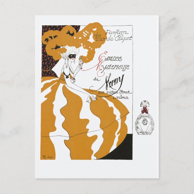 Postal Erte French Perfume Ad Vintage Art Deco (Anverso)