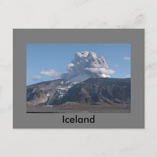 Postal Erupción de Eyjafjallajökull, Islandia (Anverso)