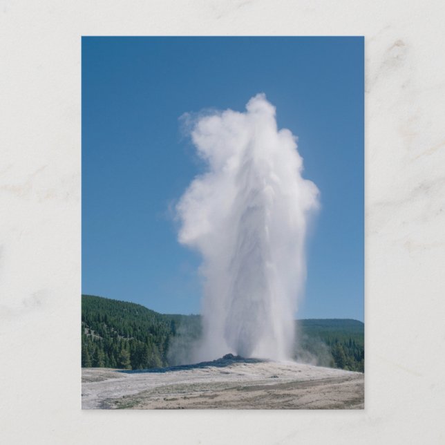 Postal Erupción de la vieja fe en Yellowstone (Anverso)