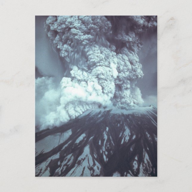 Postal Erupción del Monte Saint Helens Stratovolcano 1980 (Anverso)