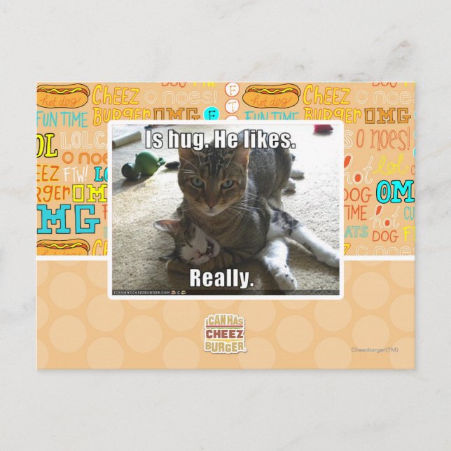 Postal Es abrazo. Le gusta. (Anverso)