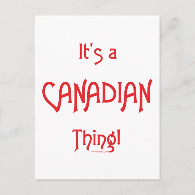 Postal ¡Es algo canadiense! (Anverso)
