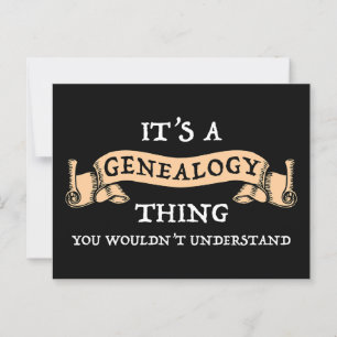 Postal Es algo genealógico - no lo entenderías