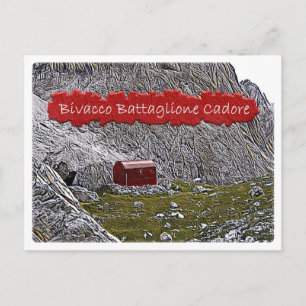 Postal Es - choza alpina Bivacco Batt. Cadore - Dolomiti