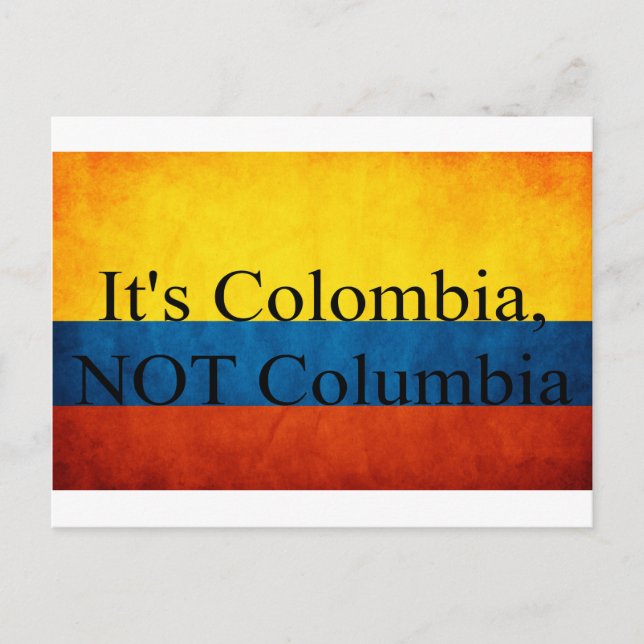 Postal Es Colombia, NO Columbia (Anverso)