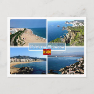Postal ES Costa Brava - Playa Calella - Tossa de Mar -