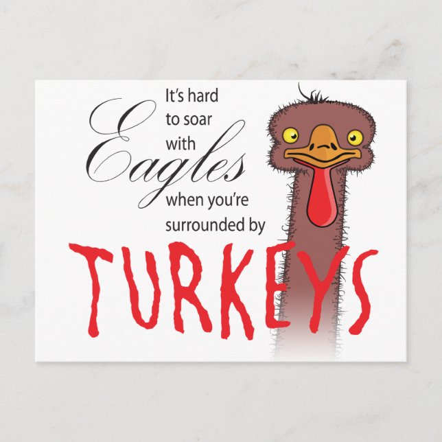 Postal Es Difícil Llorar Con Águilas... (Anverso)