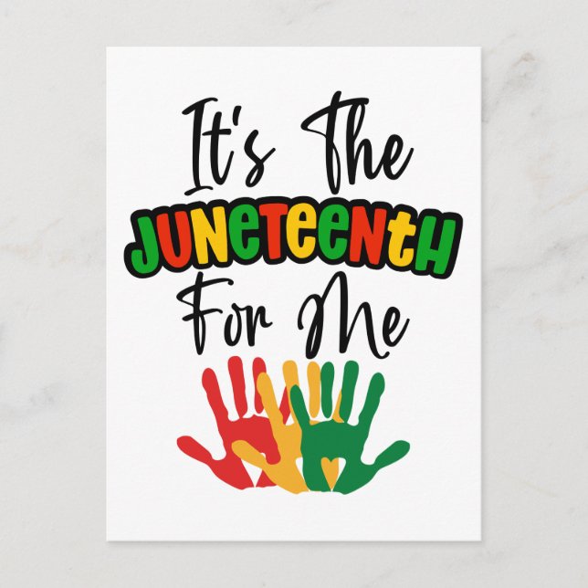 Postal Es El 10 De Junio Para Mí Melanin Black Sista Bruh (Anverso)