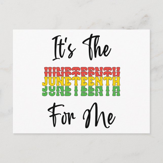 Postal Es El 10 De Junio Para Mí Melanin Black Sista Bruh (Anverso)