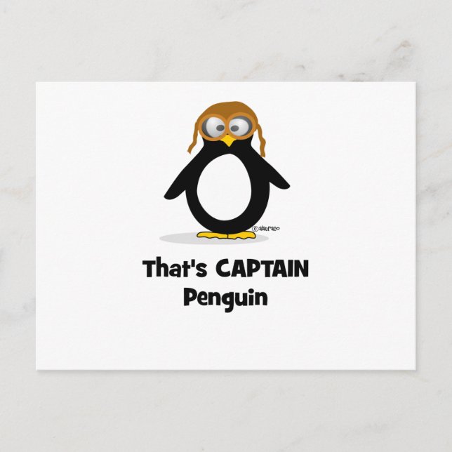 Postal Es el capitán Penguin (Anverso)