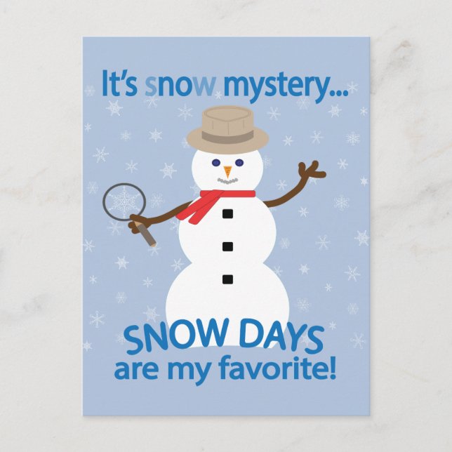 Postal Es el detective Snowman de now (Anverso)