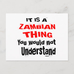 POSTAL ES EL DISEÑO DE COSAS ZAMBIANAS