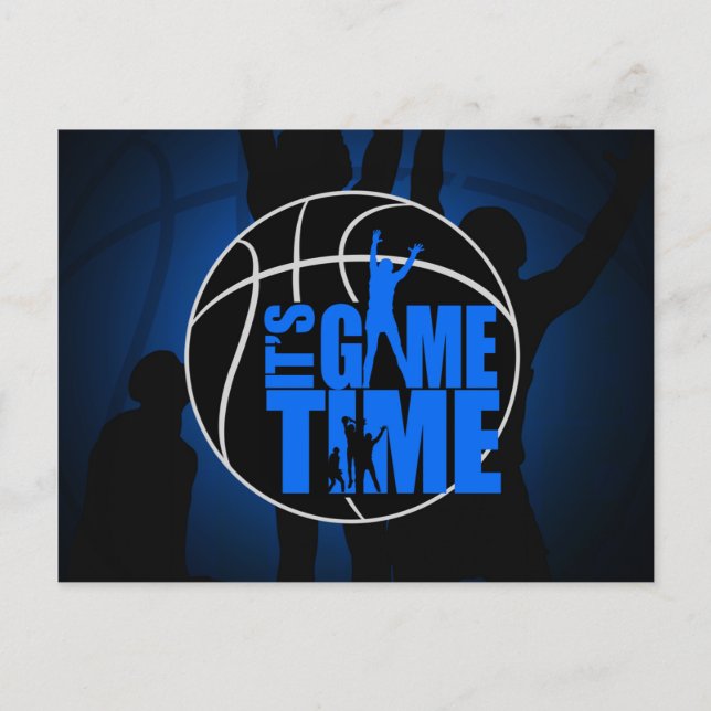 Postal Es el momento del juego - Azul (Anverso)