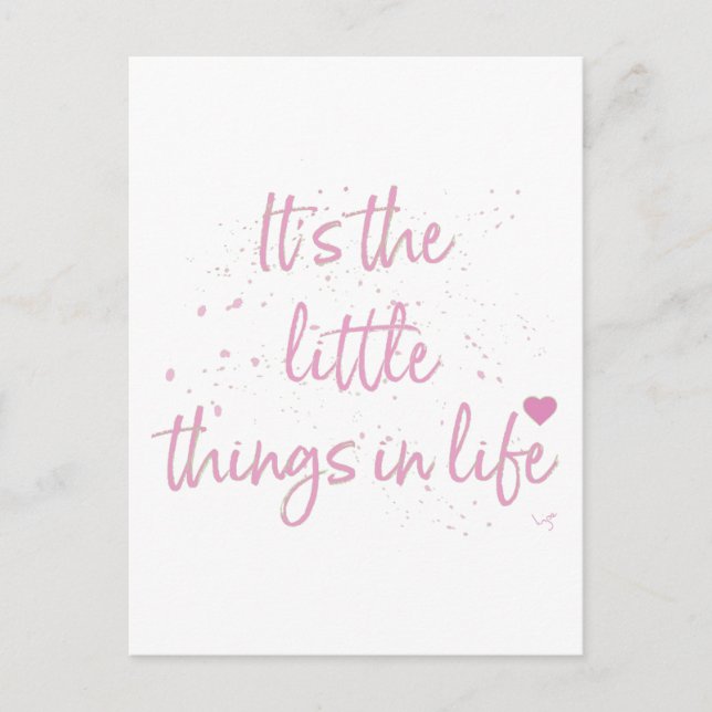 Postal Es-el-pequeño-Things-in-Life-cito-Pink (Anverso)