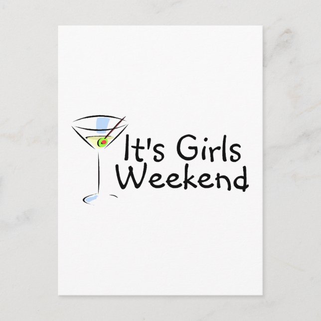 Postal Es fin de semana de chicas (Anverso)