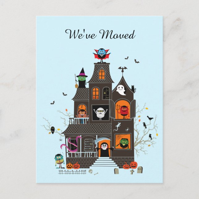 Postal Es gracioso que nos hayamos mudado a la temible di (Anverso)