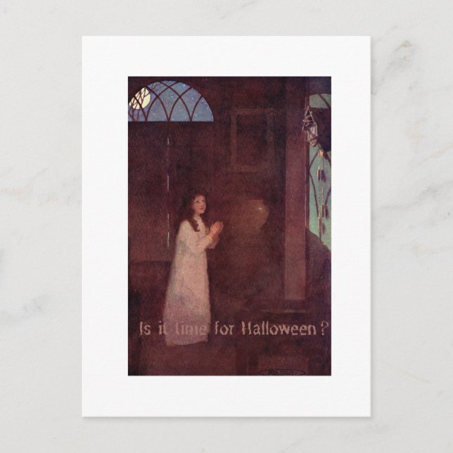 Postal ¿Es hora de Halloween? (Anverso)