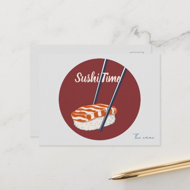 Postal Es hora de sushi, sushi (Anverso/Reverso In Situ)