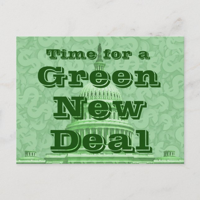 Postal Es hora de un nuevo acuerdo verde (Anverso)