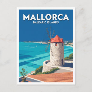 Postal Es Jonquet Molinos de Piedra y Bahía de Palma Espa