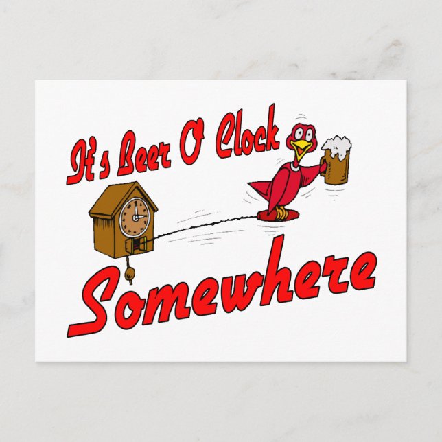 Postal Es la cerveza en algún lugar (Anverso)