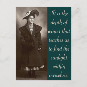 Postal Es la profundidad del invierno lo que nos enseña..