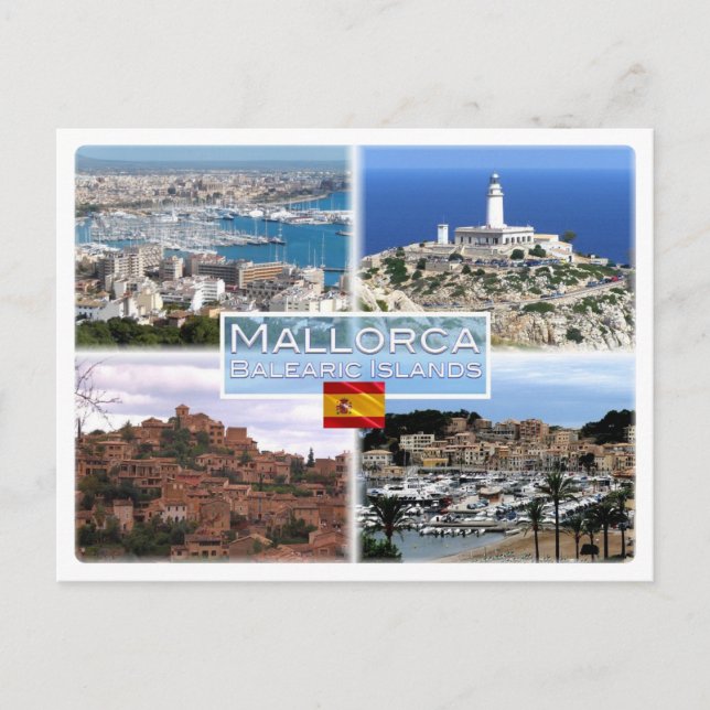 Postal ES Mallorca - Vista de la bahía de Palma - Cap de  (Anverso)